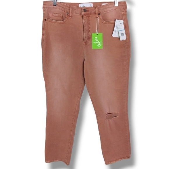 NWT SAM EDELMAN HIGH RISE DENIM SLIM STRAIGHT $99 - Picture 7 of 15